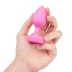 Вибро-пробка Vibrating Heart Shape Jewel Plug S-M